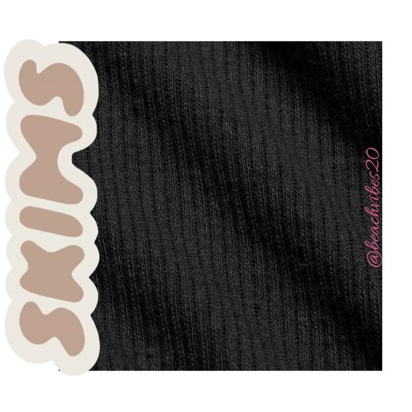 SKIMS Threadbare Cotton Scoop-neck Long Dress/ Sheer Rib Long Dress Soot L NWT - Picture 5 of 5